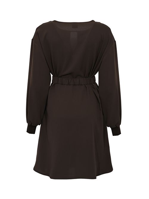 Abito corto Sfumato in crêpe tecnico Marrone PINKO | 105586 A2QWM04